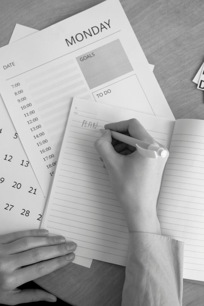 Weekly action plan to grow in your corporate job while starting a business